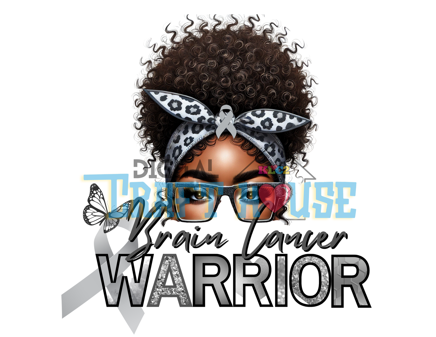 Editable Brain Cancer Warrior Design