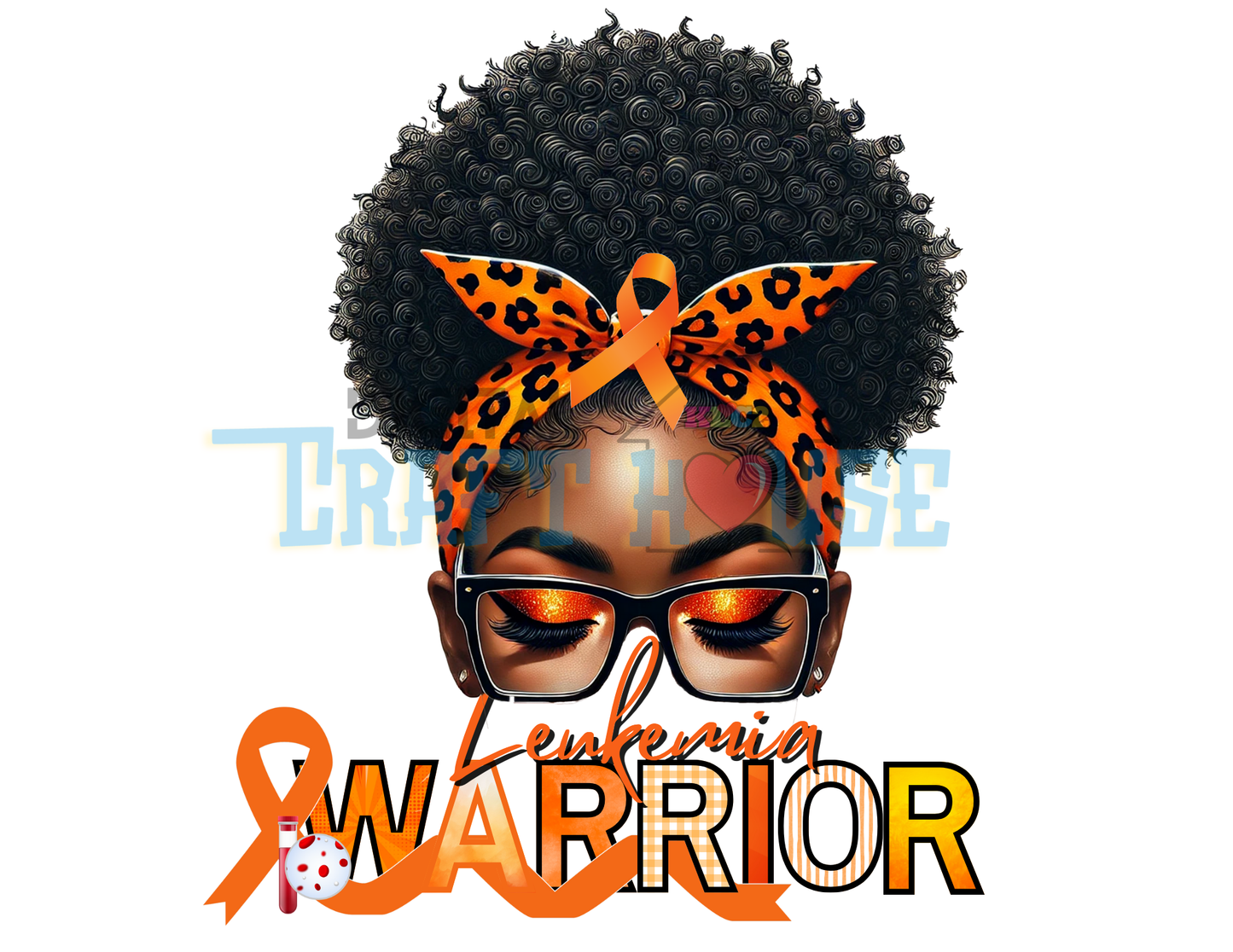 Editable Leukemia Warrior Design