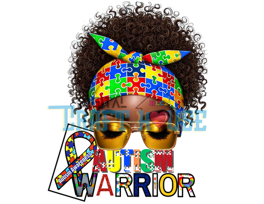 Editable Autism Warrior Design